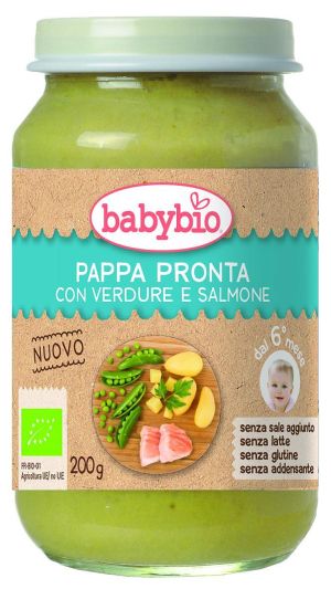 BABYBIO БИО бебешко пюре  Зеленчуци с Пъстърва 8+ мес. 200 гр.