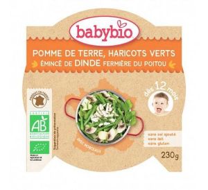 BABYBIO  Меню ЛЕКА НОЮ  Пуешко, Картофи и Зелен фасул 12+ м. 230 гр.