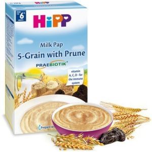  HIPP BIO МЛЕЧНА инст. каша 5 Зърна със сливи 6+мес.  250гр.     2918