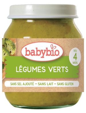БЕЙБИ БИО Биобебешко  зеленчуково пюре  „ЗЕЛЕНИ ЗЕЛЕНЧУЦИ“, 4+мес.130гр.