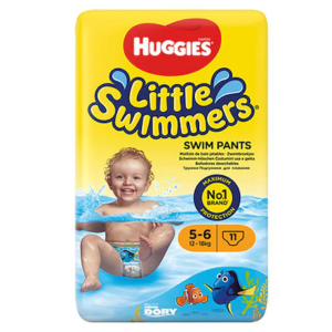 HUGGIES Little Swimmers-Бебешки  бански гащички за плуване ,Размер 5-6 (12-18кг.) ,11 бр./пак.