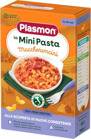 PLASMON  Mакарони за деца MACCHERONCINI 10м+ 340 гр.0368