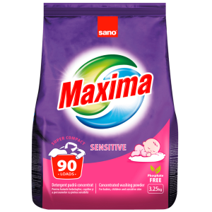 SANO  Maxima Bio Sensitive Прах за пране  3.25 kg./90 пранета/ 