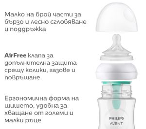 Philips Avent Natural Response с клапа AirFree  СЛОНЧЕТА 260мл.0581.001