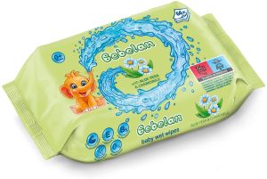  BEBELAN Мокри кърпи  с капак  Алое вера и Лайка 64бр.