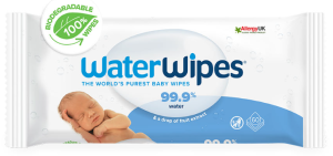 WaterWipes - Бебешки мокри кърпички, Комплект 4 × 60 бр (240 бр.)