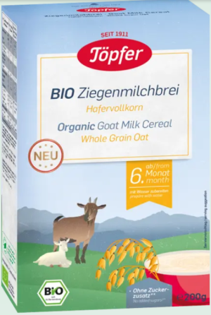 TOEPFER Млечна био каша с козе мляко и пълнозърнест ОВЕС  200г. 6042