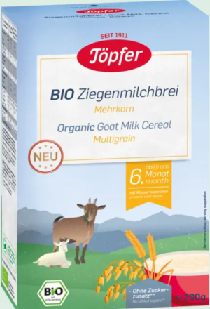 TOEPFER БИО МЛЕЧНА инст. каша с козе мляко и 3 вида зърна 6+мес.200гр.   6028
