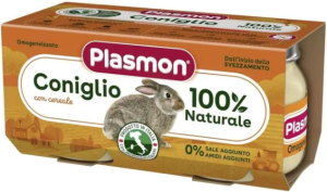 PLASMON Бебешко пюре Месна заготовка от заешко месо 4м.+ 2х80гр. 1092