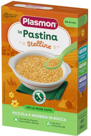 PLASMON   Бебешка паста за деца звездички STELLINE  6+мес. 340 гр. 0362