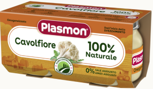 PLASMON бебешко зеленчуково пюре от карфиол 6м.+ 2х80гр.  8611