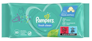 PAMPERS Мокри кърпи Fresh Clean, 80 бр.
