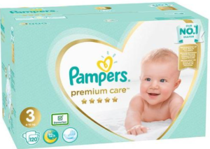 PAMPERS ПЕЛЕНИ  PREMIUM CARE  3( 6-10 кг) 120 бр. /КАШОН