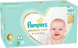PAMPERS  ПЕЛЕНИ PREMIUM CARE   4 (9-14 кг) 104 бр. /КАШОН