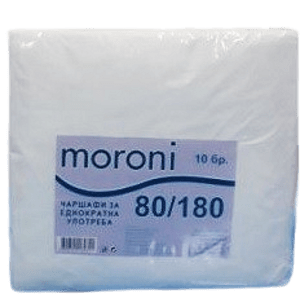 MORONI  Еднократни подложки-чаршафи 80х180 см 10 бр