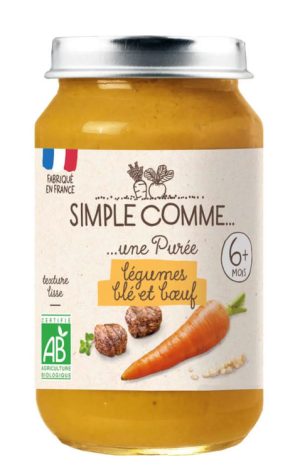 SIMPLE COMME бебешко пюре  говеждо месо със зеленчуци 6м+, 190гр.
