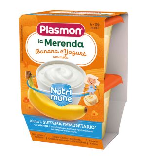 PLASMON Млечен десерт банан и йогурт 6-36м.+ 2х120гр. 3835