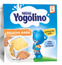 NESTLE YOGOLINO Млечен десерт с бисквита, 6м+, 4бр. x 100гр. в опаковка  5643