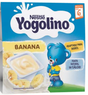 NESTLE  YOGOLINO  Млечен десерт, с банан  6м+. 100g 4бр. x 100гр. в опаковка 0287