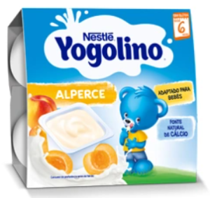 NESTLE  YOGOLINO Млечен десерт с кайсия, 6м+, 4бр.х 100гр.в опаковка 0263