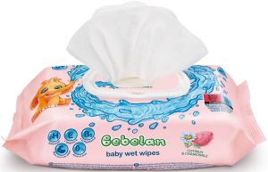 BEBELAN Мокри  кърпи със Смрадлика и Лайка с капак 64 бр.