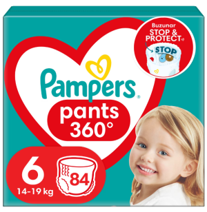 Pampers Active baby -Еднократни гащички , Размер  6 (14-19кг.) ,84 бр./КАШОН