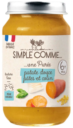 SIMPLE COMME бебешко пюре  с Див Хек и Сладък картоф 6+ мес. 190г.