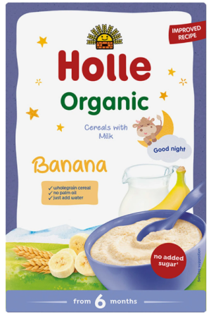 HOLLE BIO МЛЕЧНА инст.  каша с банан  6+мес.250гр.   3451 