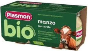 PLASMON  БИО бебешко пюре  Говеждо и Моркови  6м+ 2x80 гр.  1315