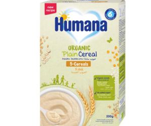 HUMANA БЕЗМЛЕЧНА инст. каша от 5 зърнени култури, 6+мес., 200 гр.