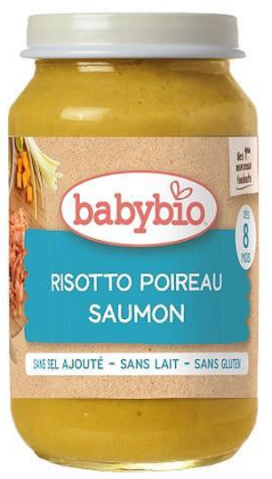 Babybio Био Бебешко пюре   Сьомга и ориз 8м+, 200г. 