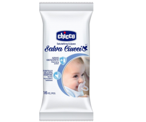 CHICCO Почистващи кърпички за залъгалки 0м+,16 бр.  7921