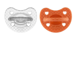 CHICCO Силиконова залъгалка Soft Lux (16-36 м.) 2 бр. бежов/кристал N0375