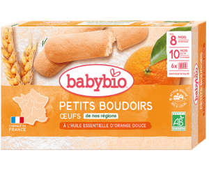 BABYBIO Био Бисквити за бебета с портокал (8+месеца) - 120г 