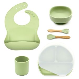 SEVI BEBE  СИЛИКОНОВ КОМПЛЕКТ ЗА ХРАНЕНЕ ОТ 6 ЧАСТИ МЕНТА-ЗЕЛЕН