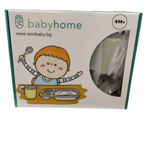 SEVI BEBE  СИЛИКОНОВ КОМПЛЕКТ ЗА ХРАНЕНЕ ОТ 6 ЧАСТИ МЕНТА-ЗЕЛЕН