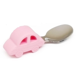 SEVI BEBE  ЛЪЖИЧКА СЪС СИЛИКОНОВА ДРЪЖКА КОЛА РОЗОВА