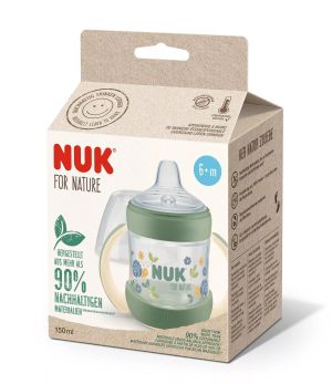 NUK for NATURE Шише за сок РР Temperature Control 150мл. със силик. н-к 6+мес. Зелено 215.369