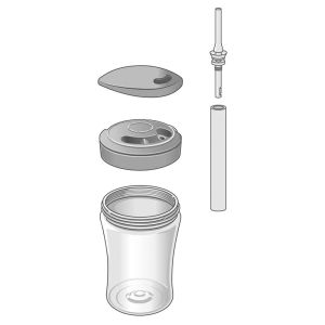 NUK EV Чаша със сламка 230 мл. 12+м. ACTION CUP ЗЕЛЕНА 255.599