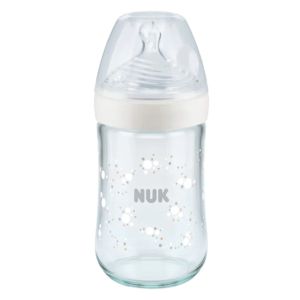 NUK NS Шише TEMPERATURE CONTROL СТЪКЛО СИЛИКОН 0-6м 240 мл 745.117