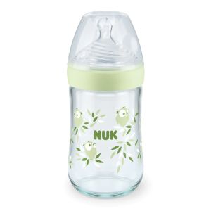NUK NS Шише TEMPERATURE CONTROL СТЪКЛО СИЛИКОН 0-6м 240 мл 745.117