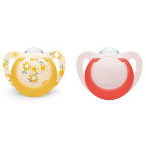 NUK Залъгалка силикон 6-18 м 2 бр. STAR МОМИЧЕ 176.287 