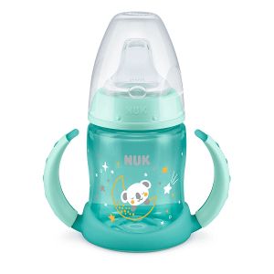 NUK First Choice Шише за сок със силиконов накрайник 150 мл NIGHT/розово,синьо/ 215.326