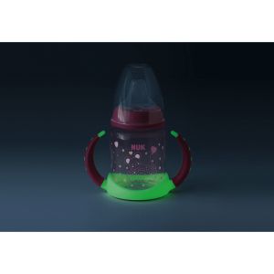 NUK First Choice Шише за сок със силиконов накрайник 150 мл NIGHT/розово,синьо/ 215.326