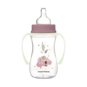 CANPOL Шише с дръжки 240 мл. EASY START SLEEPY COALA PINK  35/237 