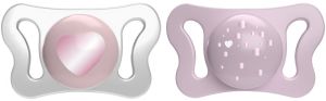 CHICCO залъгалки   Physio Micro, 2 броя, 0-2 месеца, розови N0340