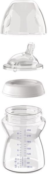 CHICCO Пластмасово шише Natural Feeling  250 мл. 2 м.+ N0202