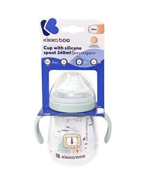 KIKKA BO Чаша със силиконов накрайник 240мл Savanna Mint  31302030062