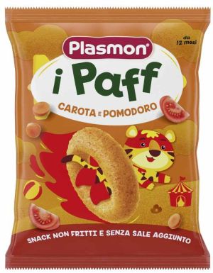 PLASMON PAFF Хрупанки с Домат и морков 12+ мес. 15 г. 4064