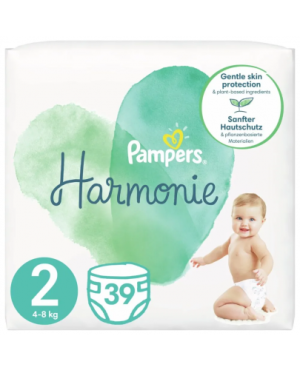 Pampers Harmonie – Еднократни пелени, Размер 2 (4-8 кг),39бр./пак.